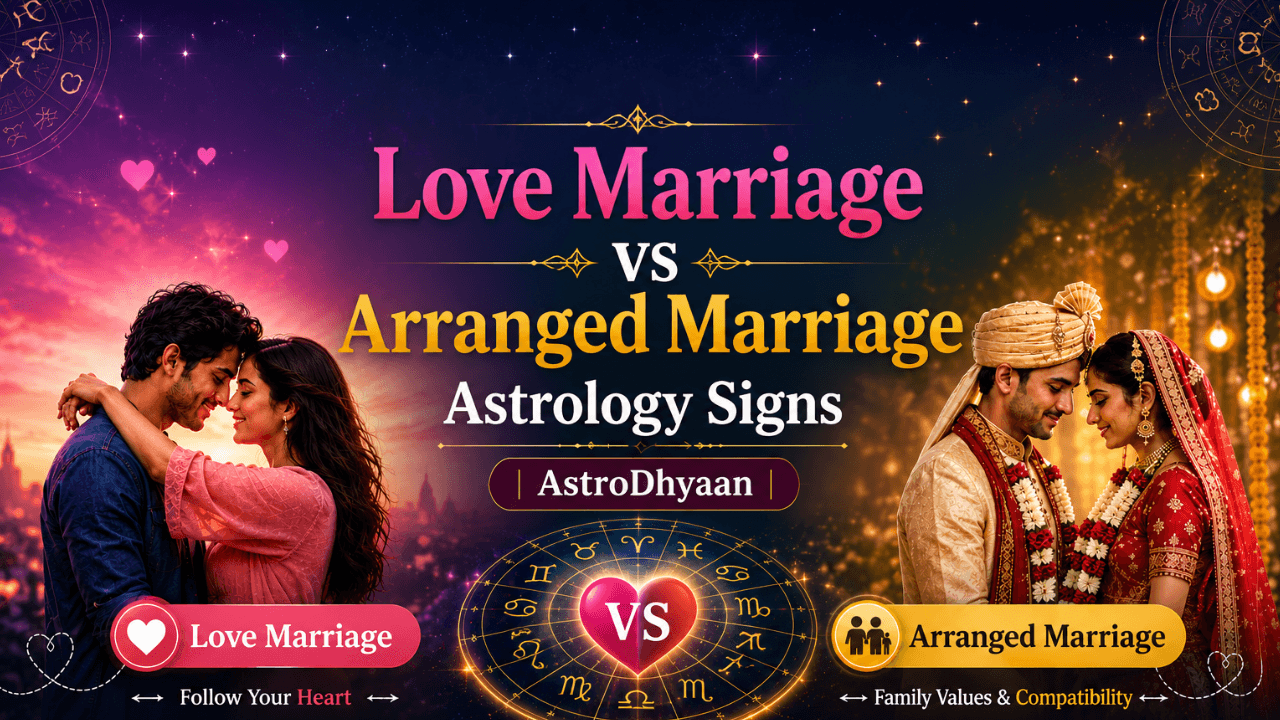 Love Marriage vs Arranged Marriage Astrology Signs | Astro Dhyaan