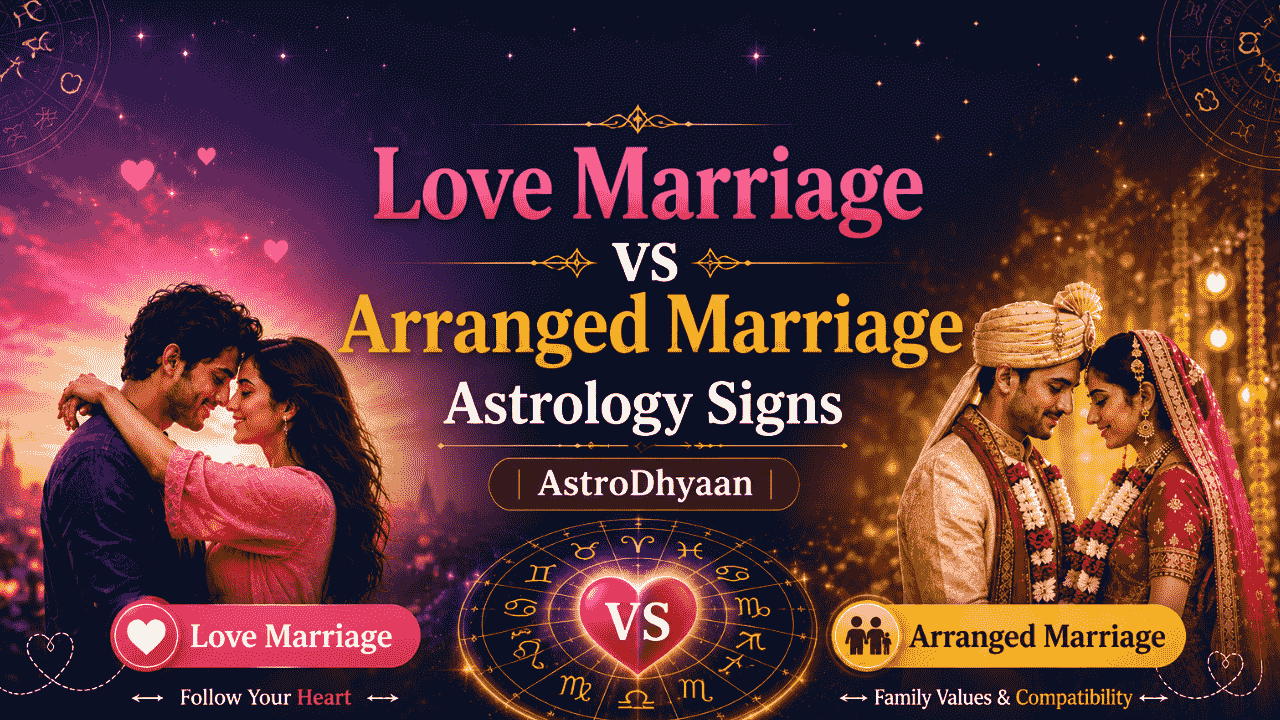 Love Marriage vs Arranged Marriage Astrology Signs | Astro Dhyaan