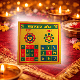 Vyapar Vridhi Yantra | Original Business Yantra on Brass Plate for Shop & Office | Growth, Profit & Success | Wall Frame Decoration 2