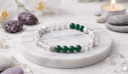 Clear Quartz, Green Aventurine, and Howlite: Trinity Quartz – (represents clarity, healing, and calm together) 1