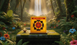 Shri Ganesh Yantra | Original Ganpati Yantra on Brass Plate for Success & Obstacle Removal | Office & Shop Use | Wall Frame for Home 3