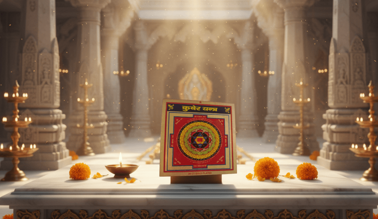 Kuber Yantra | Original Wealth Yantra on Brass Plate for Home & Office | Money Growth, Financial Stability & Positivity | Wall Frame for Living Room 4