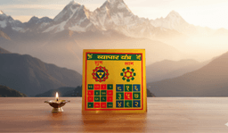 Vyapar Vridhi Yantra | Original Business Yantra on Brass Plate for Shop & Office | Growth, Profit & Success | Wall Frame Decoration 1