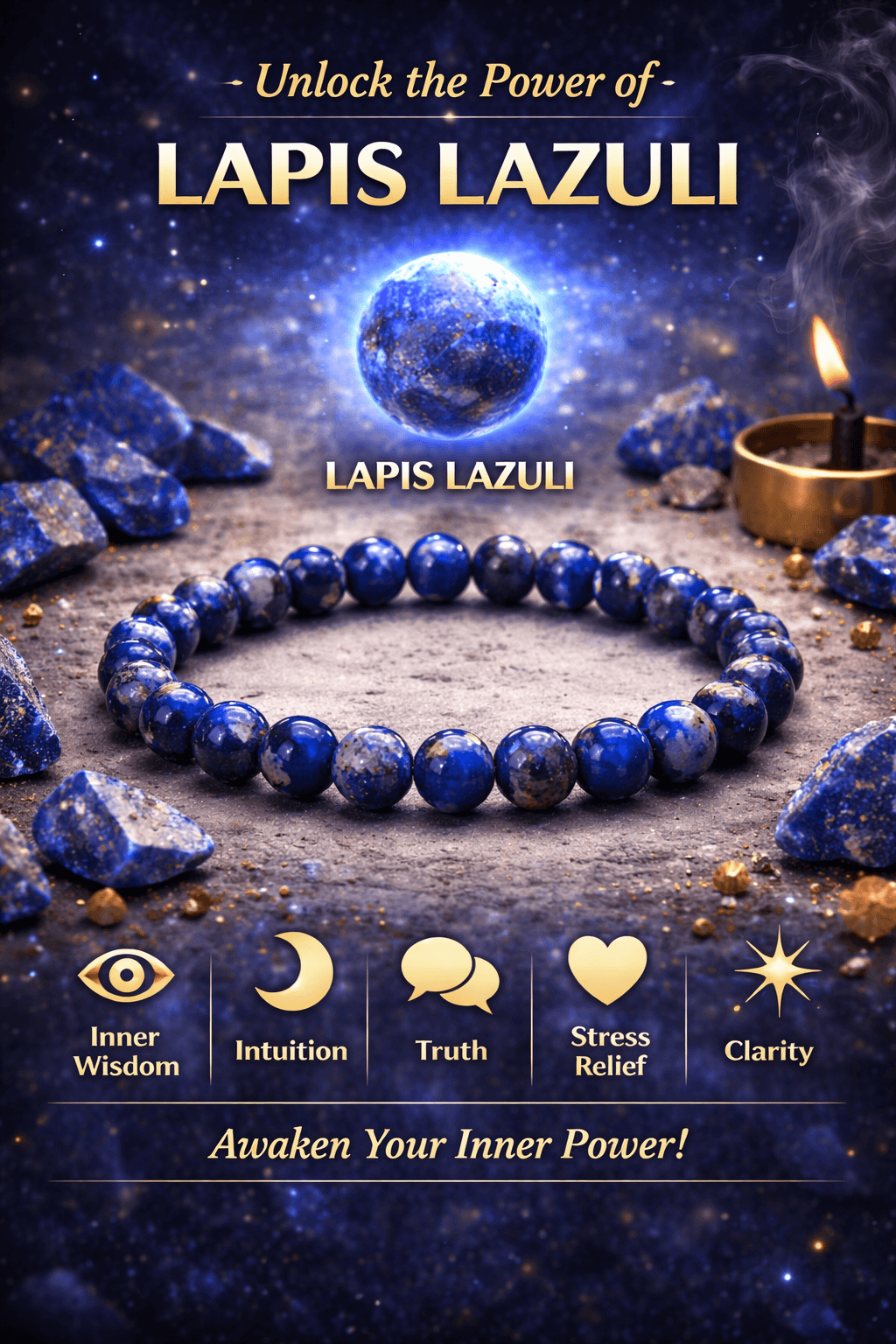 Neel Shakti Lapis Bracelet – Wisdom & Clarity 4