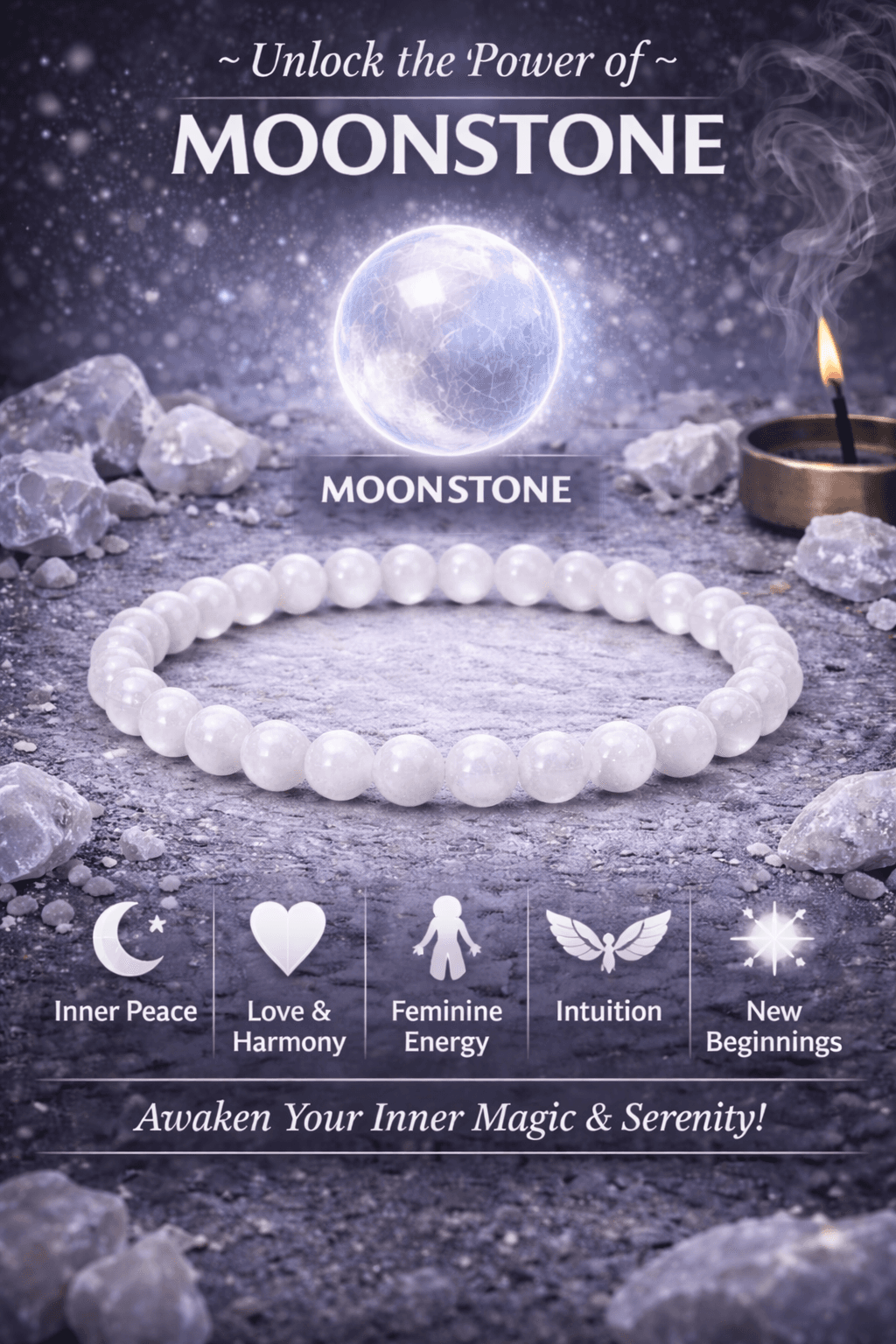 Chinta Haran Moonstone Bracelet – Calm & Emotional Balance 4