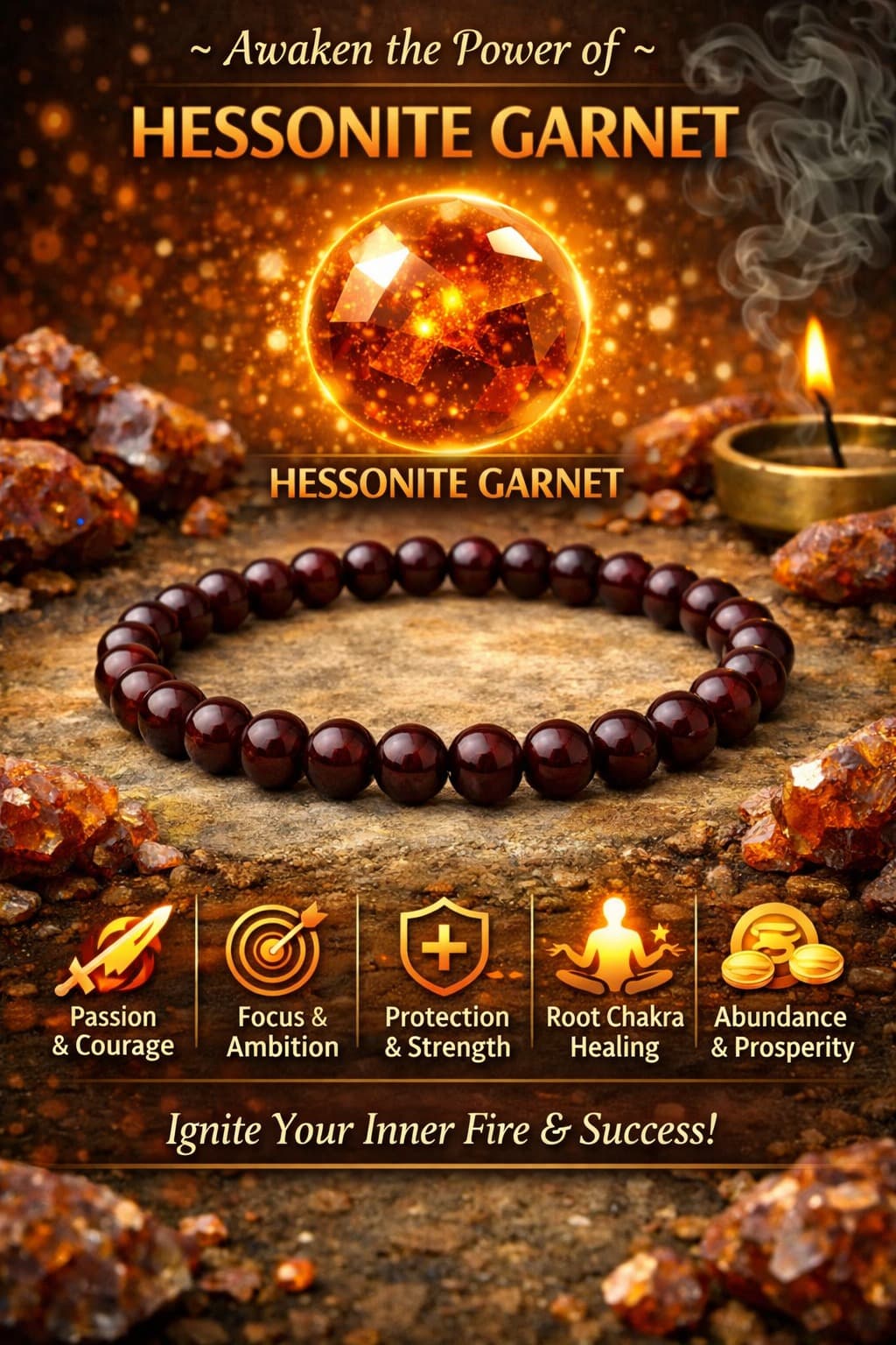Margdarshan Hessonite Bracelet – Clarity & Direction 4