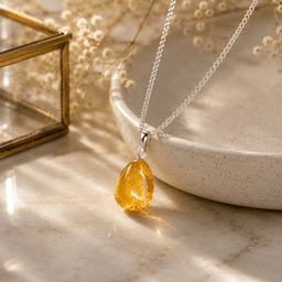 Natural Citrine Tumble Pendant 1