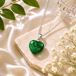 Malachite Heart Pendant 2