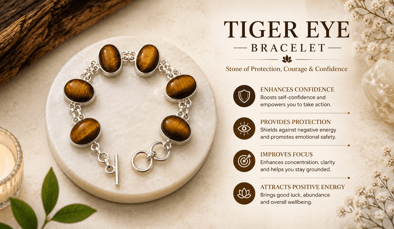 Tiger Eye Adjustable Bracelet 3