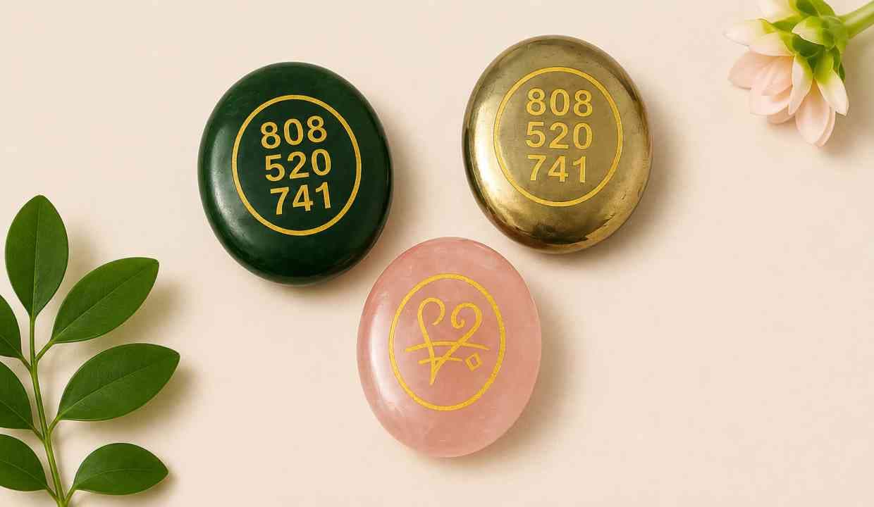 Pyrite Green Jade Aventurine with Rose Quartz Zibu Coin 1