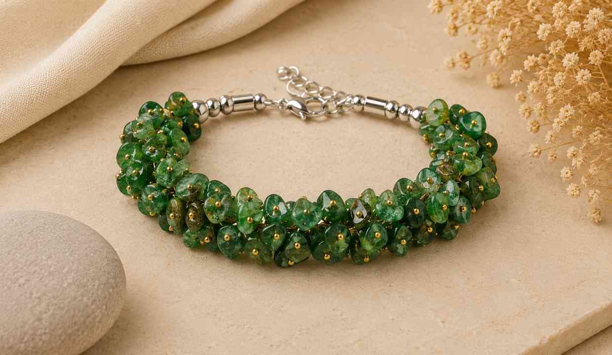 Green Aventurine Natural Crystal Stone Adjustable Chip Beads Bracelet