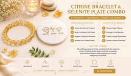 Citrine Bracelet with selenite 2