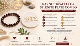 Garnet Bracelet with selenite 2