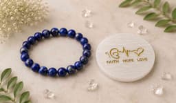 Lapis Lazuli Bracelet with selenite 1