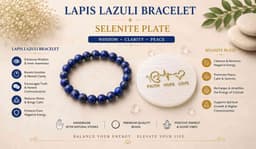 Lapis Lazuli Bracelet with selenite 2