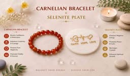 Carnelian Bracelet with selenite 2