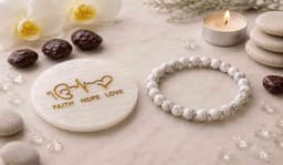 Howlite Bracelet with selenite 1