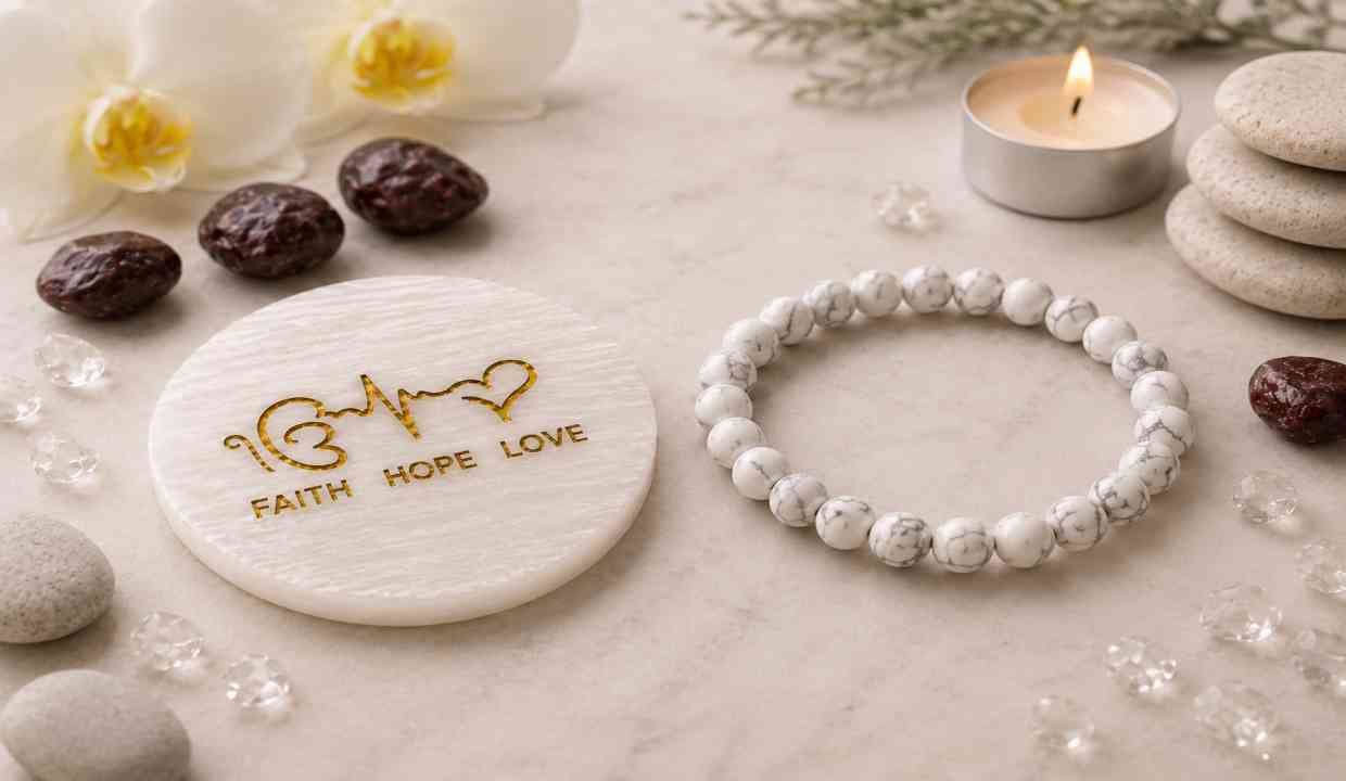 Howlite Bracelet with selenite