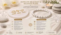 Howlite Bracelet with selenite 2
