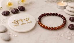 Hessonite Bracelet with selenite 1
