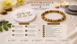 Cats eye Bracelet with Selenite 2