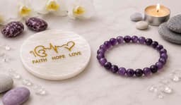 Amethyst Bracelet  with Selenite 1