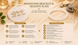 Moone Stone Bracelet with selenite 2