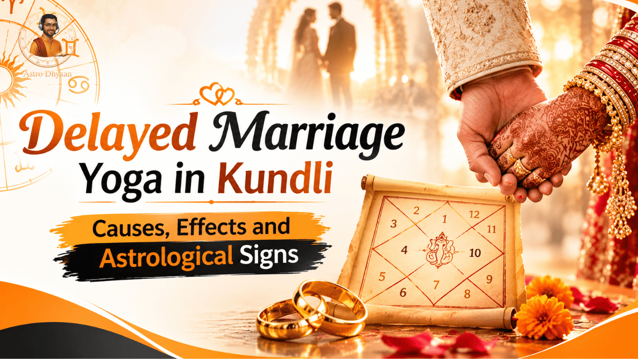Delayed Marriage Yoga in Kundli | Causes, Effects and Astrological Signs