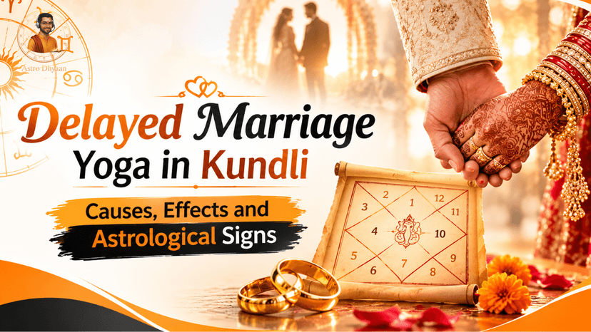 Delayed Marriage Yoga in Kundli | Causes, Effects and Astrological Signs