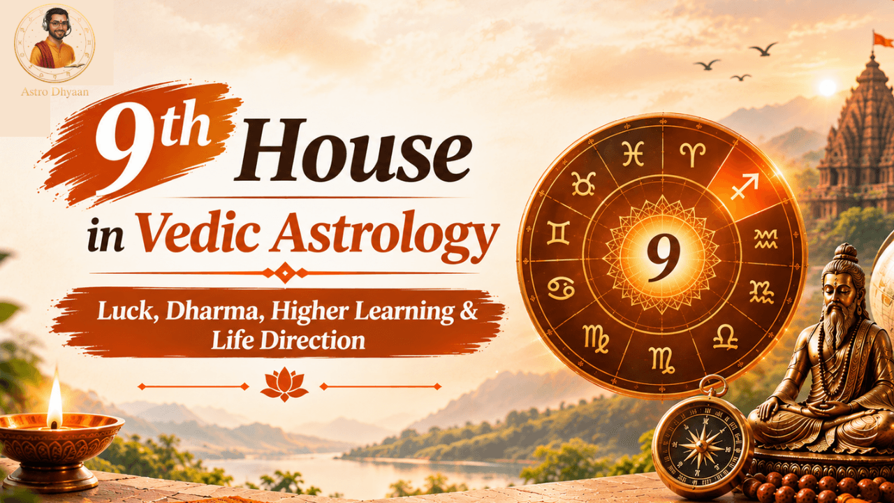 9th House in Vedic Astrology – Luck, Dharma, Higher Learning & Life Direction