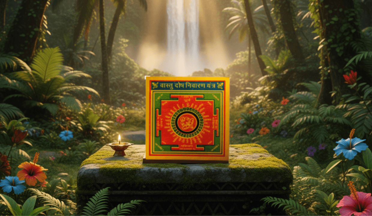 Vastu Dosha Nivaran Yantra | Original Vastu Yantra on Brass Plate for Home & Office | Remove Vastu Defects & Negative Energy | Wall Frame Decoration alternate view