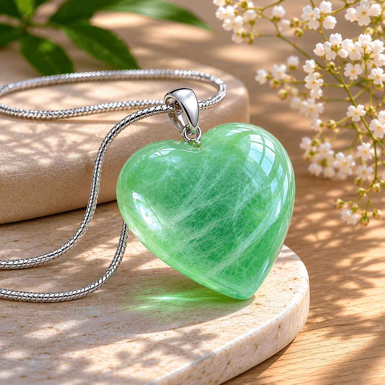 Amazonite Heart Pendant