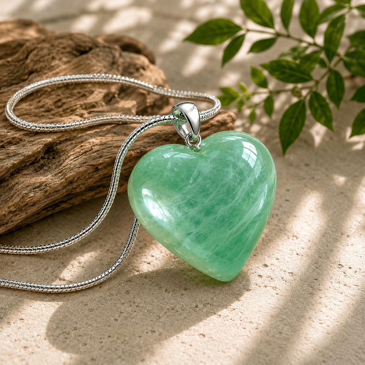 Amazonite Heart Pendant alternate view