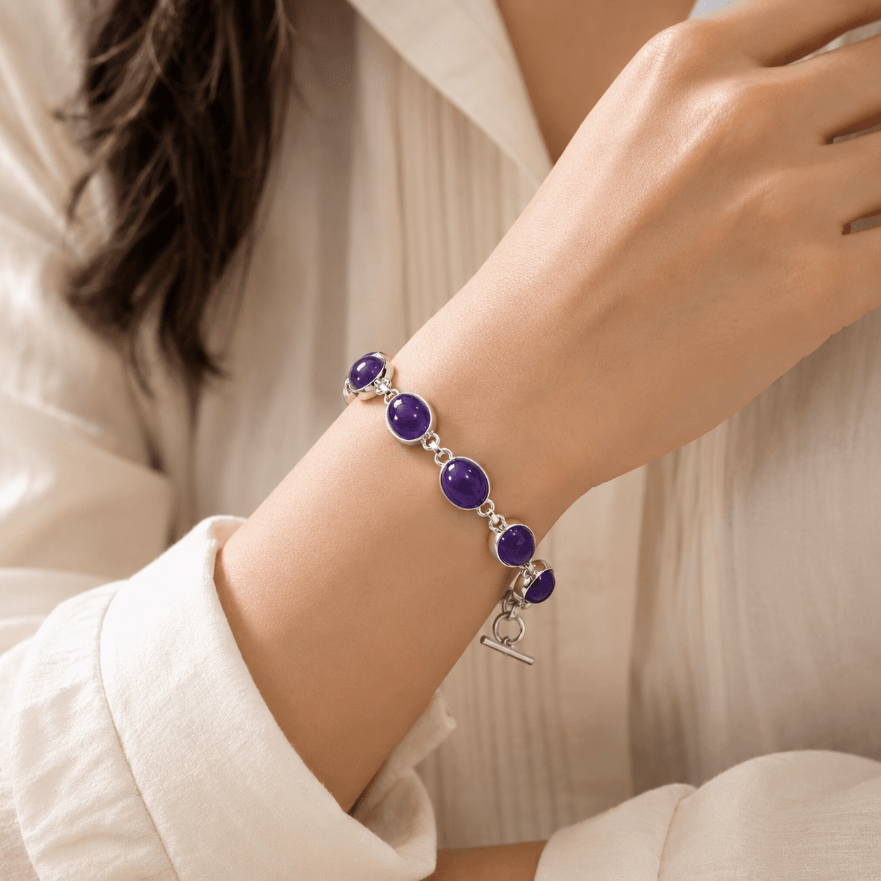 Amethyst Adjustable Bracelet alternate view