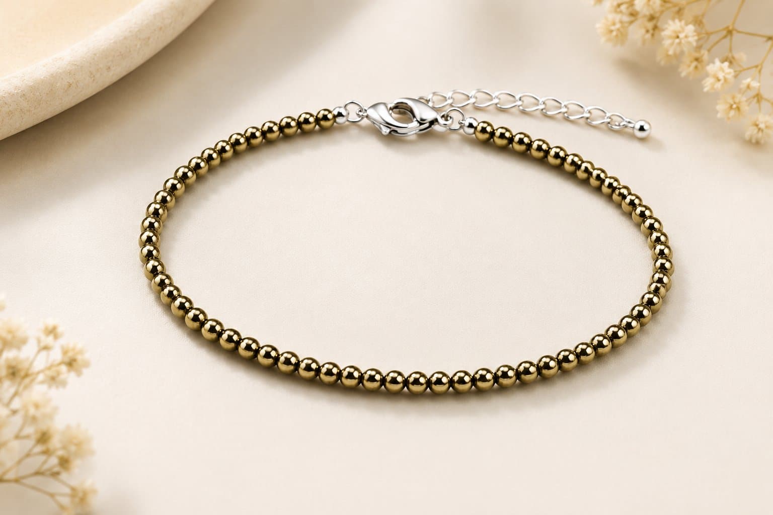 Natural Pyrite Anklet