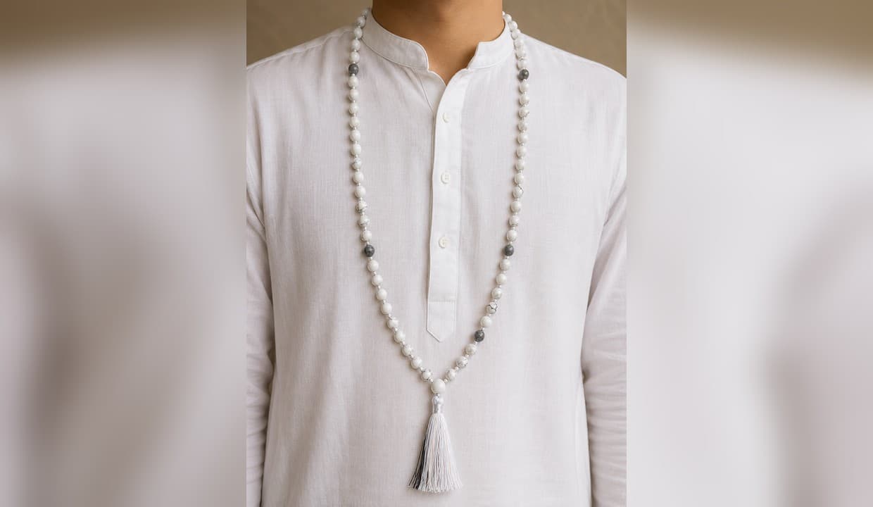 Howlite Mala alternate view