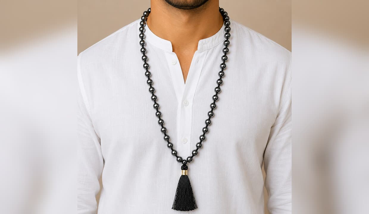Hemetite Mala alternate view