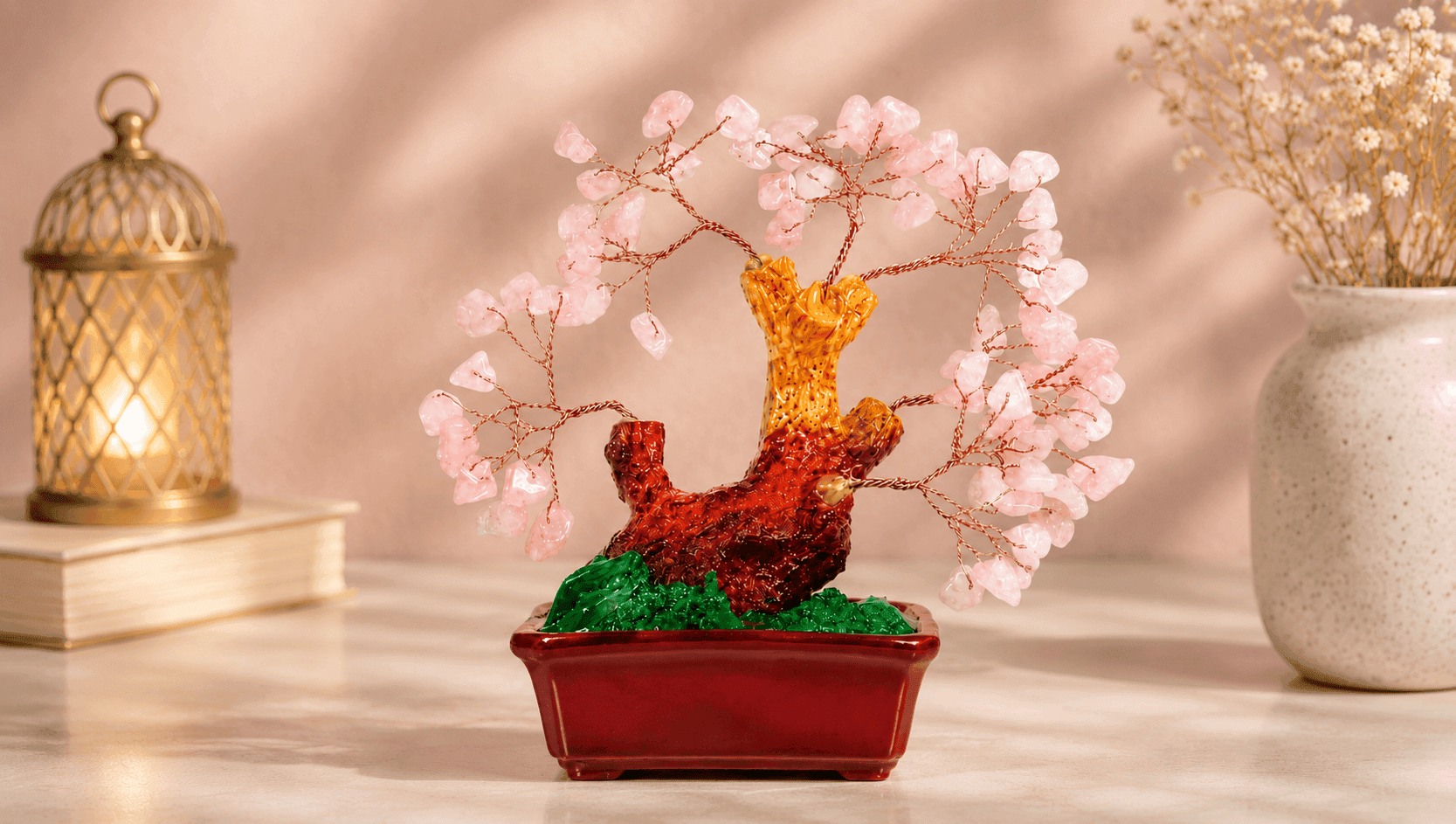 Rose Quartz Crystal Tree