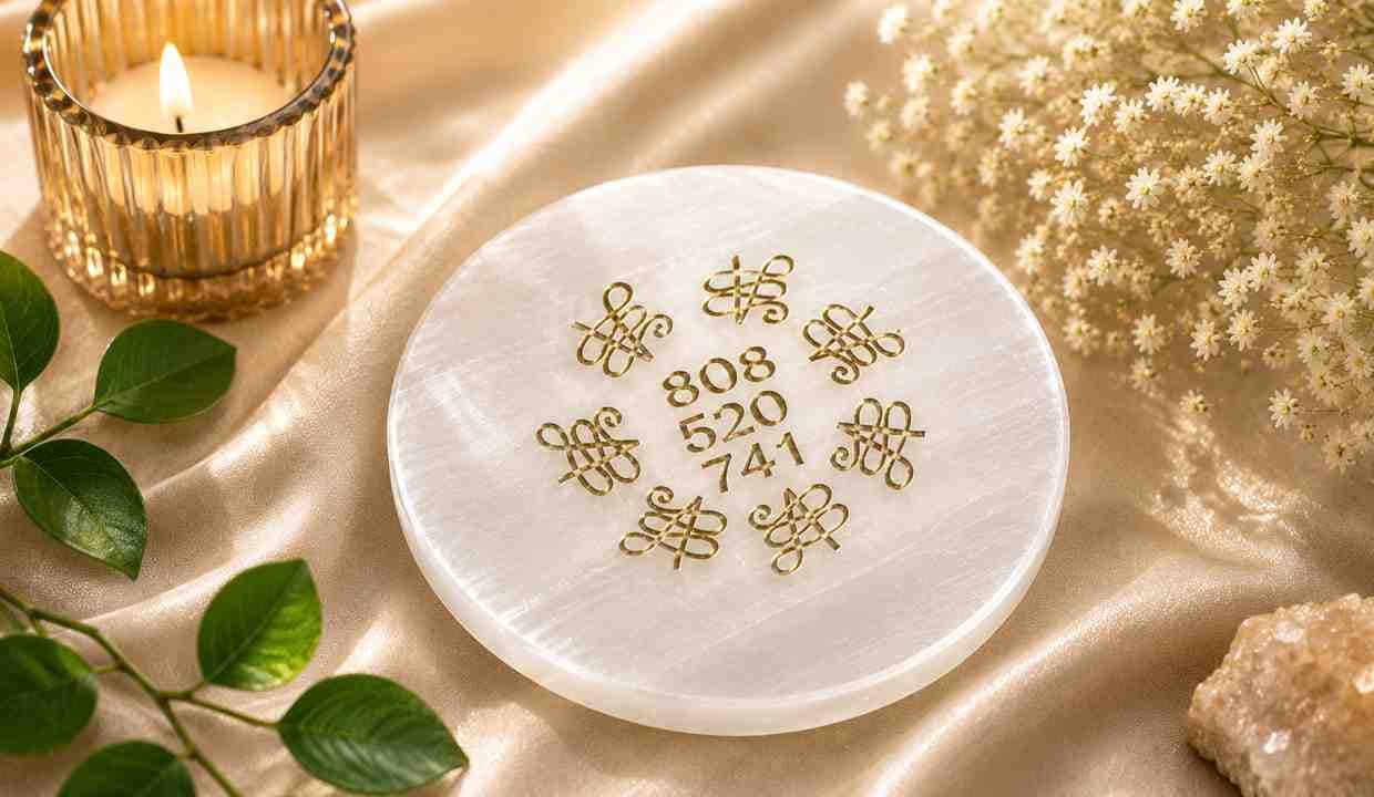 Selenite Zibu Symbol Charging Plate