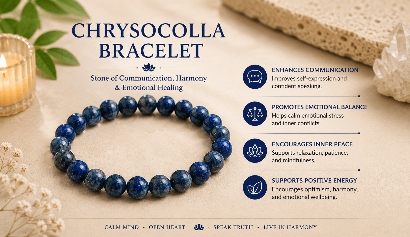 Chrysocolla Bead Bracelet alternate