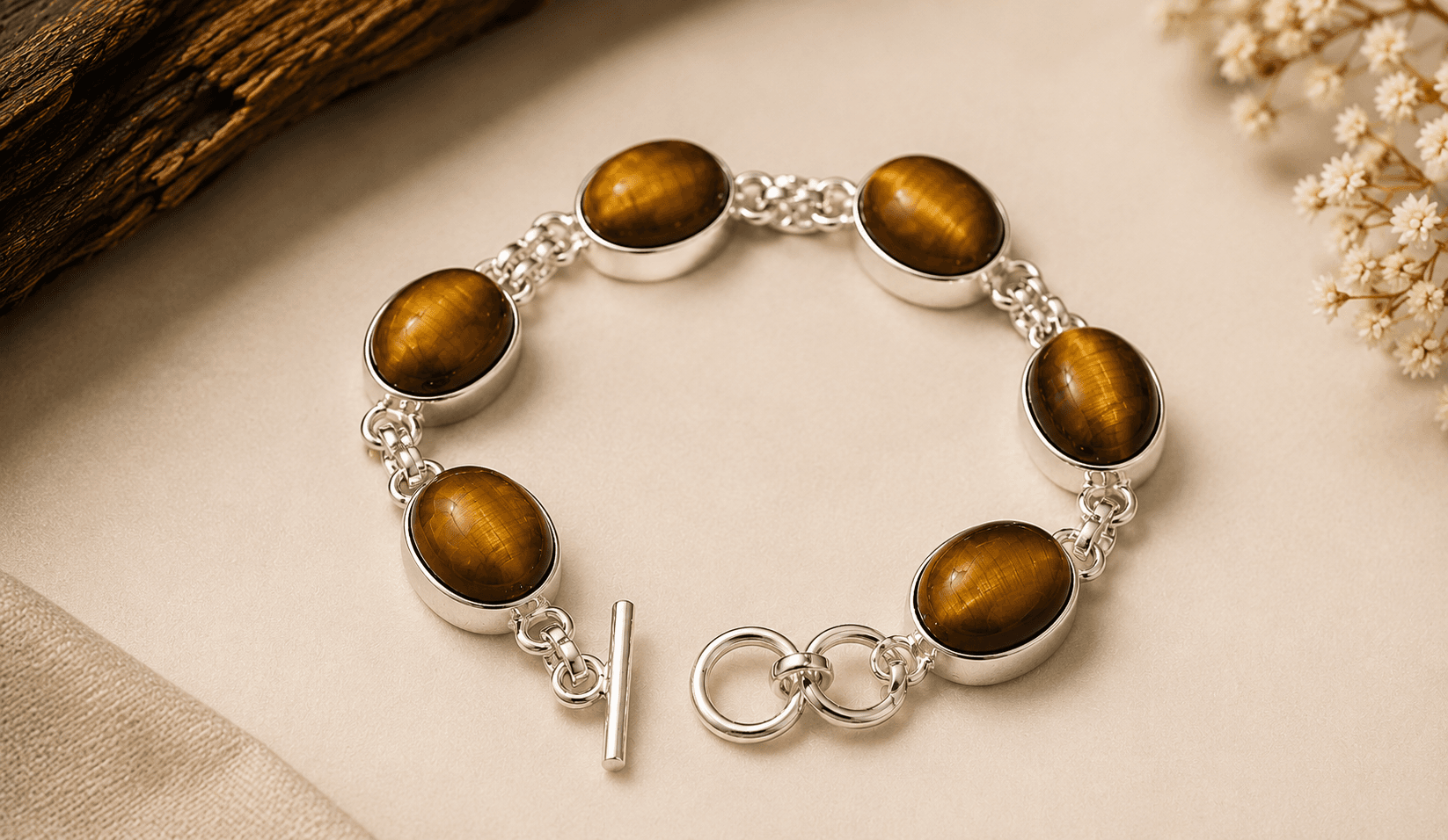 Tiger Eye Adjustable Bracelet alternate view
