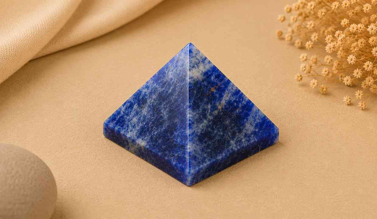 Sodalite Crystal Pyramid 20–25 mm – Healing Stone for Focus & Emotional Balance alternate view