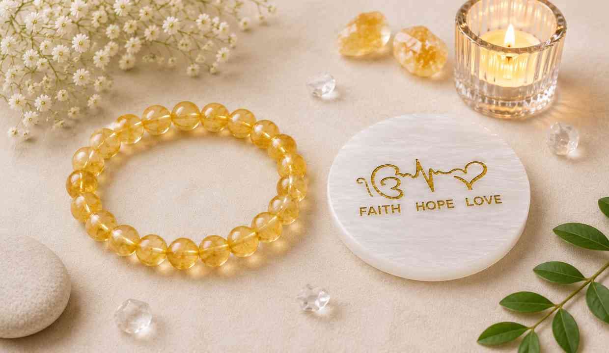 Citrine Bracelet with selenite
