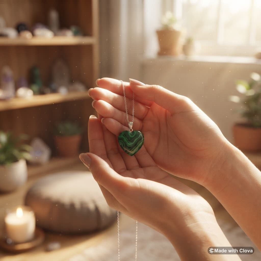 Malachite Heart Pendant alternate